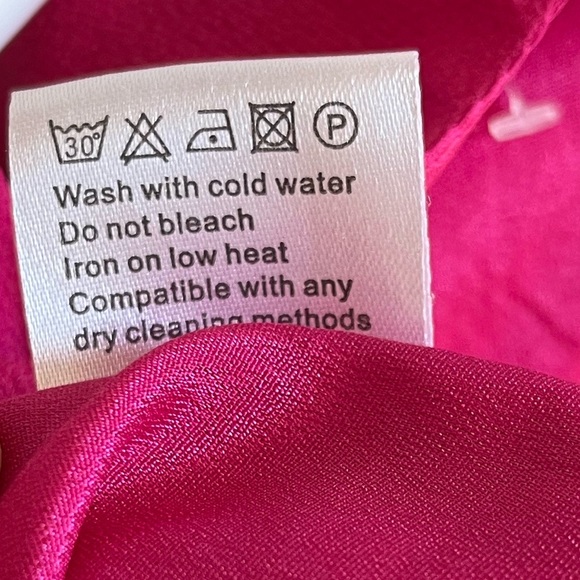 Belongsci Pink Summer V‎ Neck Bell Sleeve Shift Mini Dress Size Small NWOT - Picture 9 of 11